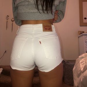 Vintage White Levi shorts